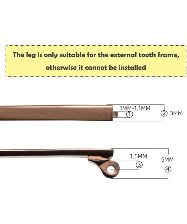 Buy Metal Glasses Replacement Bracket - Durable Gray Silver Arms for Spectacle Repair | International Shipping - Buy Online on GoSupps.com