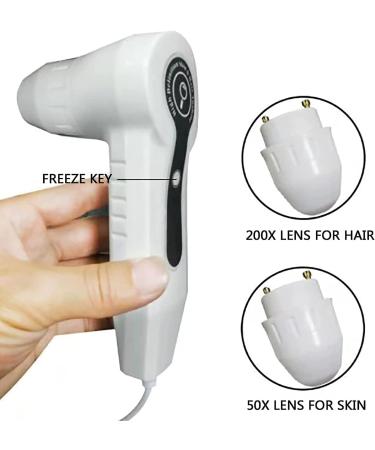 5 Inch LCD Skin Diagnosis Hair Analyzer Digital Skin Detector Moisture Tester with 50X/200X Magnifying Lens Hair Follicle Detector for Beauty Salons - Buy Online on GoSupps.com