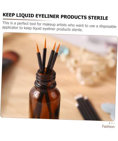 NOLITOY 200 Pcs Disposable Eyeliner Brush Tools Practical Eyeliner Woman With Hat Applicator 9x6.5cmx2pcs Blackx2pcs - Buy Online on GoSupps.com