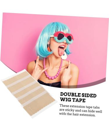 FRCOLOR 6 Sheets Double-sided Tape Wig Toupee Hair Bands Hair Ribbon Tape Hair Extensions Tape for Hair Extensions Hair Extension Tape Double Sided Double Sided Tape Bangs Adhesive - Buy Online on GoSupps.com