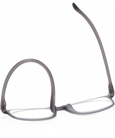 PROFLEX BluOptix Blue Light Blocking Computer Reading Glasses - Lightweight & Scratch Resistant - Unisex (Men's + Women's) - Grey - 2.0 Dioptres - Buy Online on GoSupps.com