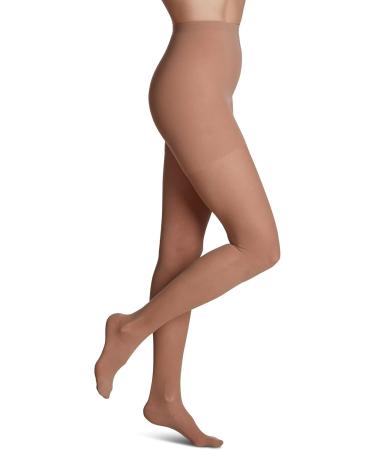Buy SIGVARIS Women's EVERSHEER 780 Closed Toe Compression Pantyhose 15-20mmHg - Natural Beige Medium Short | International Shipping Available - Buy Online on GoSupps.com