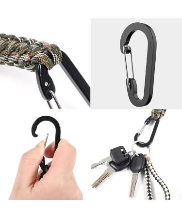 Viviihoo Paracord Keychain Set - 3 pcs Black Orange Camouflage | Carabiner Hooks & Braided Lanyard for Camping Hiking & Survival - 15.6cm - Buy Online on GoSupps.com