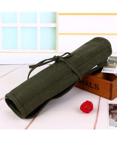 Yosoo 22-Slot Canvas Paint Brush Holder Roll Up Bag Case - Ideal for Students, Artists and Professionals - Watercolor, Oil, Acrylic Brush Organizer - Buy Online on GoSupps.com