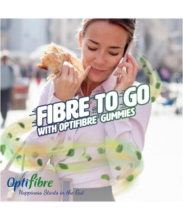 OptiFibre Peach Flavour Prebiotic Gummies | 60 Vegan Gummies | 2 Months Supply | Adults & Kids 4+ | Fiber Supplement - Buy Online on GoSupps.com