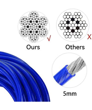 Dog Tether Cable Pet Tether Two-Headed Pet Rope Puppy Leash Leash Metal Chain (Blue) - Buy Online on GoSupps.com