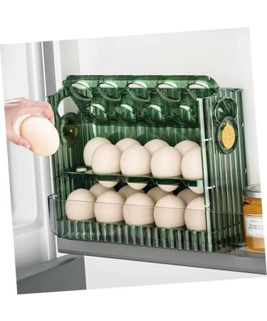 Egg Storage Box Egg Holder for Fridge Egg Preservation Holder Organizer for Refrigerator Household Green 26X20X10CM - Buy Online on GoSupps.com