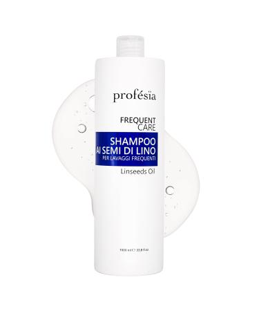 Profesia PROFESIA Shampoo for dry hair with flax seeds 1000 ml Frequent washing anti-frizz strengthens adds softness moisturizing professional repairing for damaged hair