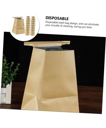 Sickness Vomit Hospital Bag 15pcs - Kraft Paper Light Brown Disposable Travel Vomit Bags - Buy Online on GoSupps.com
