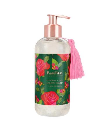 PAINT&PETALS Cranberry and Rose Scented Liquid Hand Soap 11.8 Fluid Ounces