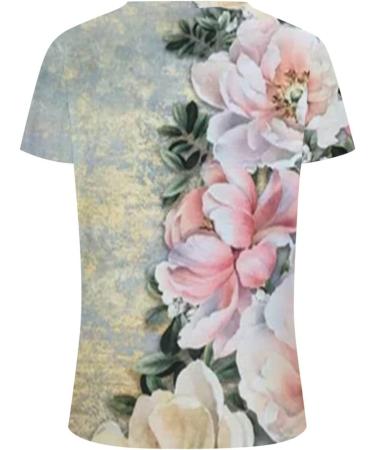 Shop Stylish Women's Printed Round-Neck Short Sleeve Blouses | Summer Tunic Tops & Festive Shirts - XL Multi-Colored Selection - Buy Online on GoSupps.com