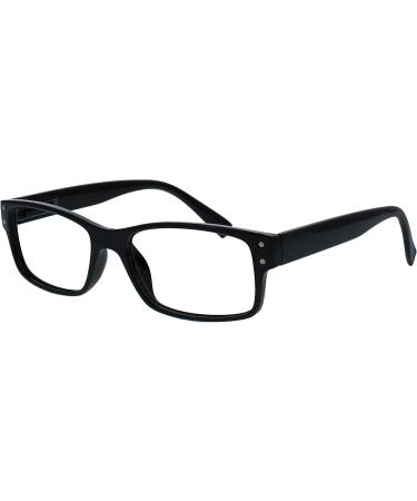 Men's Black Large Designer Reading Glasses with Spring Hinges - R11-1 +2.00 | The Reading Glasses Company - International Shipping Available - Buy Online on GoSupps.com