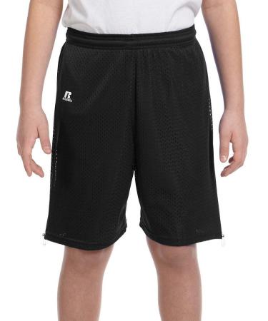 Russell Athletic Big Boys' Youth Mesh Short Big Boys Large Black