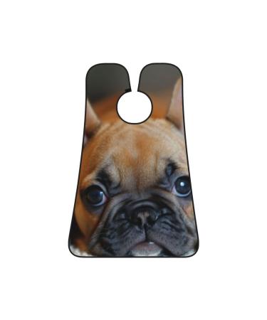 Bulldog Print Beard Bib Apron Non-Stick Beard Men's Hair Catcher for Shaving Gifts for Men. One Size Black2