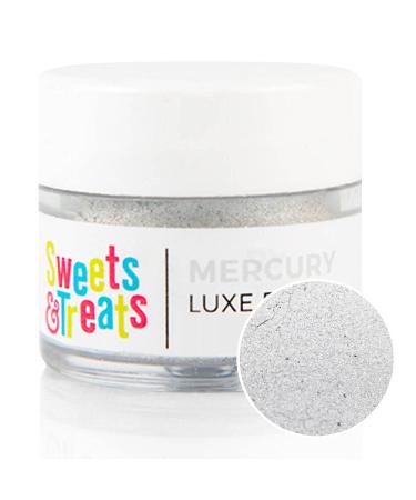 Luster Dust, Silver Luster Dust Edible Cake Decorations, Silver Edible Luster Dust for Drinks, Edible Silver Dust for Cupcake Decorations, Cake Drip, Silver Edible Paint for Cakes and Food Coloring Mercury Silver