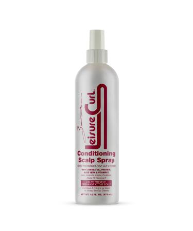 Leisure Curl Conditioning Scalp Spray Regular 16 fl oz - Pure Aloe Vera Vitamin E Jojoba Oil and Protein Enriched Dry Hair Treatment
