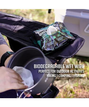 Biodegradable Body Shower Wipes for Adults - 60 Large Thick Wipes for Camping, Travel, and Gym - Buy Online on GoSupps.com