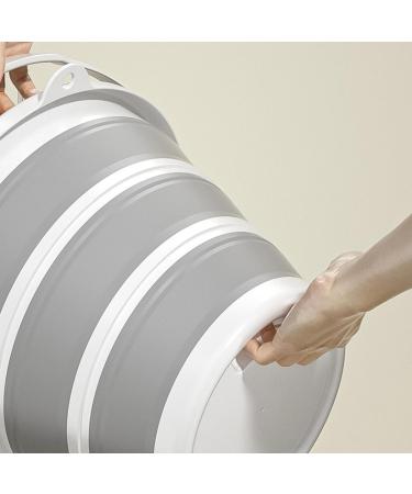 Shakven Foldable Bucket with Handle | Ergonomic Water Bucket with Large Capacity - 10L Space-Saving Fishing Bucket Portable Water Bucket with Handle for Camping - Buy Online on GoSupps.com