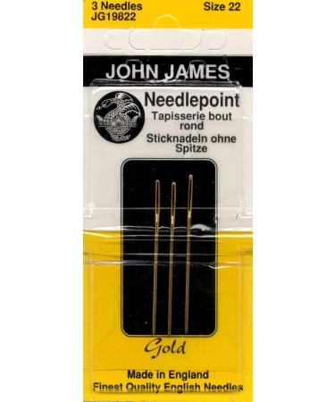 Colonial Needle Gold Tapestry Hand Needles-Size 22 3/Pkg