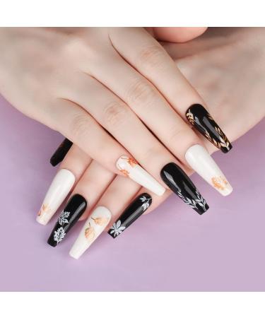 Teenitor Self-Adhesive Nail Art Stickers - 12 Sheets Flower, Butterfly, Stars, Fruits, Leaves Decals for Women, Kids - Nail Decoration Stickers - Buy Online on GoSupps.com