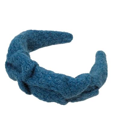 Winter Knitted Headband Wide Crochet Hairband Fashion Hair Hoop Hair Accessories for Women and Girls 1 Piece Dark blue
