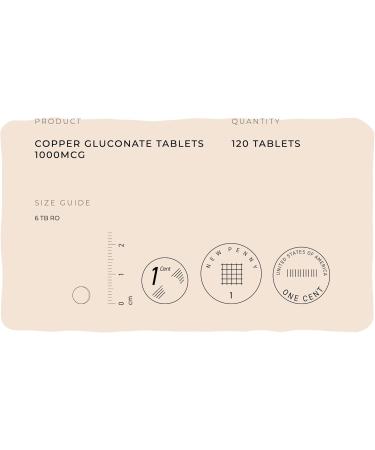 Fitness Health Copper 1MG 120 Tablets - Vegan Copper Gluconate Supplement - Buy Online on GoSupps.com