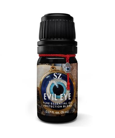 Evil Eye Protection Pure Essential Oil Blend - All-Natural Oils for Spells Cleansing Amulets & Rituals - Safeguard Against Negativity Evil & Harm -Therapeutic Grade & Vegan (5ml) Evil Eye - Protection Blend 0.17 Fl Oz (Pa