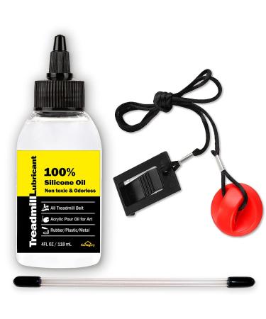 CARTEGORY Silicone Treadmill Lubricant Spray with Application Tube - 100% Food Grade and Premium Quality | 2 fl oz (2 Pack) | Suitable for All Types of Treadmills Rubber Metal (4floz 1pack with safety key)