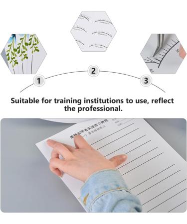 Veemoon Cahier D'exercices pour Pose D extensions de Cils 6 Feuilles Papier Blanc D tachable Formation D butants Salon Pratique - Buy Online on GoSupps.com