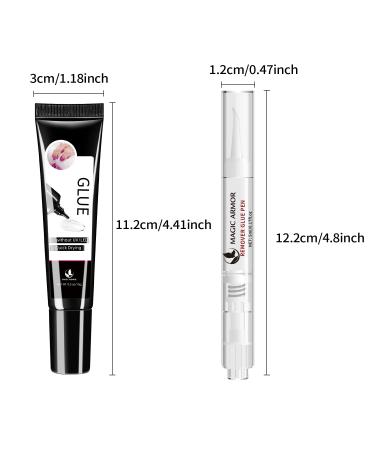 MAGIC ARMOR Nail glue gel and nail glue remover kit No UV needed for pressure-on nails 15g with - Buy Online on GoSupps.com