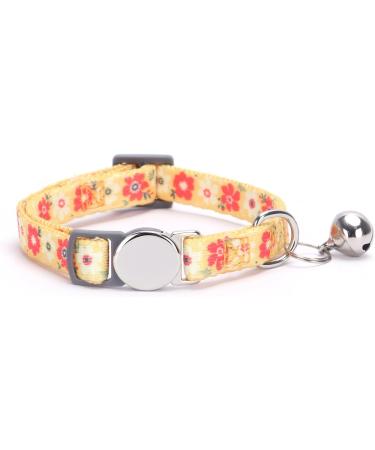 Moonpet Personalized Cat Necklace - Custom Name & Phone Number Safety Closure & Bell Adorable Ore-Colored Flower Design - Buy Online on GoSupps.com