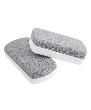 2PCS Pumice Stone for Feet Glass Pumice Stone for Feet Callus Remover Double Sided Hard Skin Callus Remover Scrubber Pedicure Exfoliator Tool Smooths Skin for Feet Hands and Body Gray