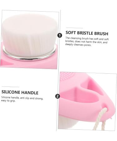 FOMIYES Silicone Face Washing Brush Facial Scrubber Exfoliator Facial Cleansing Brush Manual Face Scrubber Face Exfoliating Brush Face Brush Cleaning Brush Artificial Fiber Double Sided - Buy Online on GoSupps.com