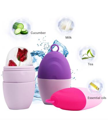 Buy Ice Roller for Face & Eye | Facial Ice Roller Mold for Contours & Skin Repair | Purple Beauty Tool - Shrink Pores & Enhance Glow - Buy Online on GoSupps.com