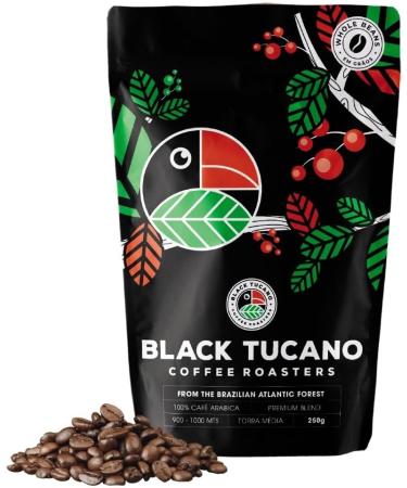 Black Tucano Brazilian Specialty Medium Roast Premium Blend Coffee - Premium 86+ Points Whole Bean - 250g 24 Pack - Buy Online on GoSupps.com