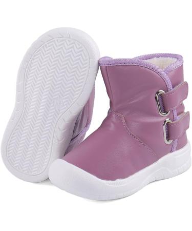 LACOFIA Toddler Winter Snow Boots - Anti-Slip, Waterproof & Warm - Size 5 UK Child - Purple - Buy Online on GoSupps.com