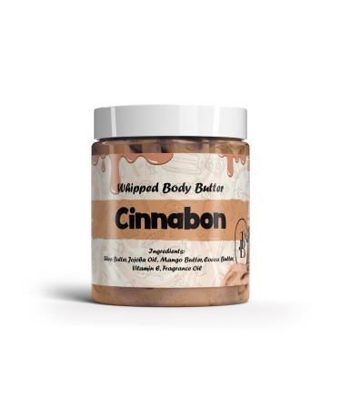 Jersey Botanical - Cinnabon Whipped Body Butter 8oz. With Shea Butter Mango Butter Cocoa Butter Creamy Natural Smooth Long-lasting Intense Moisturizer