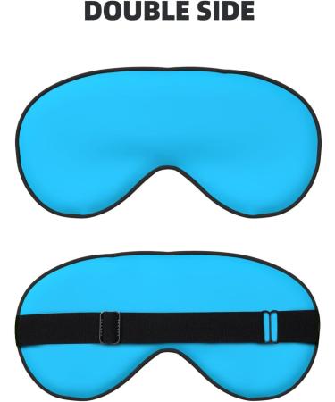 Solid Color Light Blue Eye Mask - Soft Adjustable & Comfortable Sleep Mask for Men & Women | International Shipping - Buy Online on GoSupps.com