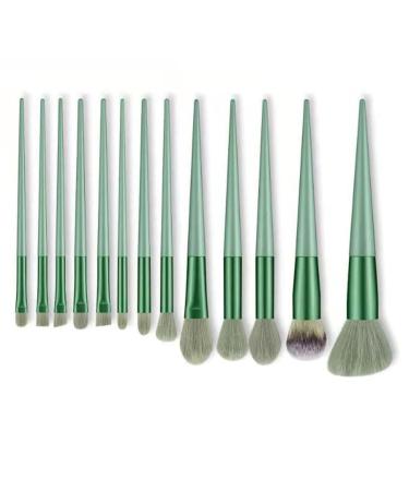 13-Piece Green Reusable Portable Cosmetic Makeup Brushes Set - Professional Quality - Buy Online on GoSupps.com