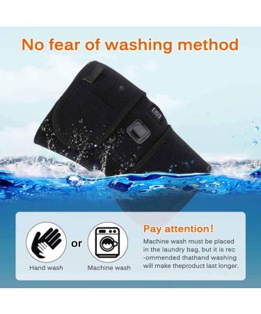 Heating Knee Brace - USB Heated Support & Knee Massager for Pain Relief | 3 Temperature Levels for Men & Women - Buy Online on GoSupps.com