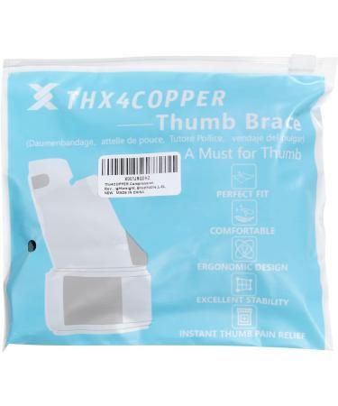 Thx4COPPER Reversible Thumb & Wrist Stabilizer Splint | L-XL Black | Pain Relief for Trigger Finger, Arthritis, Tendonitis | Breathable Material | Sprained Carpal Tunnel Support - Buy Online on GoSupps.com