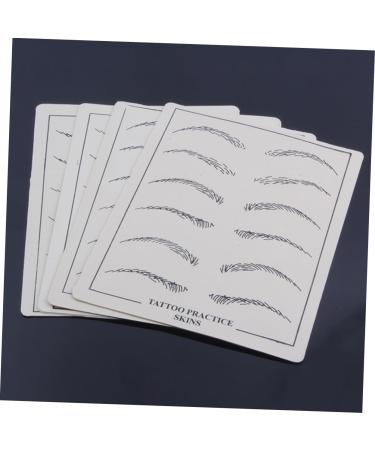  Beatifufu Realistic Eyebrow Training Skin 6 Pieces Double Sided For Microblading Training Artistic Development - Buy Online on GoSupps.com