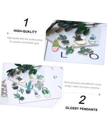 Anneome Alloy Charms Cactus Accessories Greenery Bulk Plants 3d Plant Charm Collection Cartoon Plant Bag Vintage Ornament - Buy Online on GoSupps.com