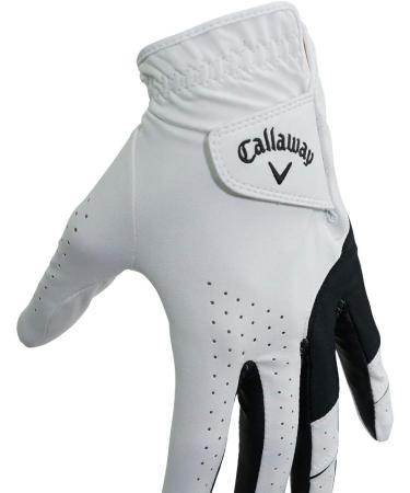 Callaway Men's Weather Spann Premium Synthetic Golf Glove - White, Size Medium - Buy Online on GoSupps.com
