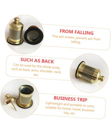 Gleavi 2 Series Moxibustion Box - Copper Golden Moxa Burner & Holder Set - Household Air Purifiers - 2pcs (8x5.7cm) for Healing & Wellness - Buy Online on GoSupps.com