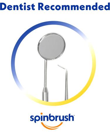 Spinbrush PRO CLEAN Battery Powered Toothbrush - Medium Bristles Gold/Blue - 1 Count | International Shipping Available - Buy Online on GoSupps.com