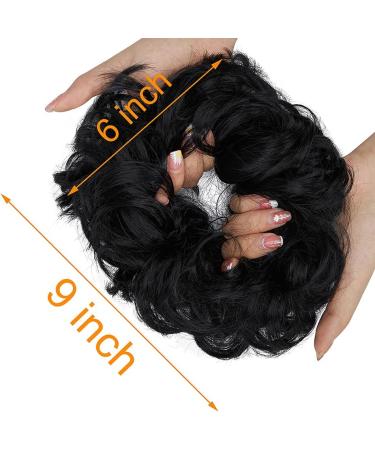 OMGREAT 2PCS Dark Black Updo Messy Hair Buns & Ponytail Extensions - Buy Online on GoSupps.com
