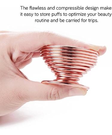 2 Pack Beauty Blender Drying Holder Stands Stainless Steel Makeup Egg Powder Puff Sponge Rack Display Stand for Women Superior Air Permeability Rose Gold - Buy Online on GoSupps.com