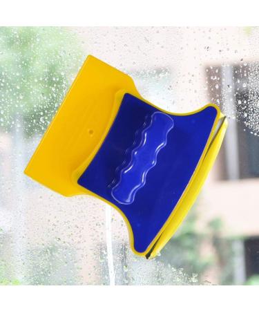 Glass Cleaner Double Side Magnetic Glass Wiper Square Shape with 2 Cotton for Window - Buy Online on GoSupps.com