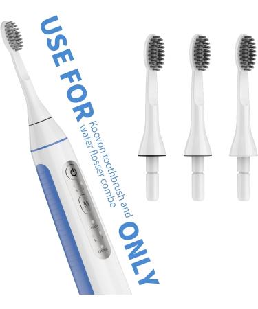 KOOVON Electric Toothbrush Replacement Heads - Sonicare Compatible 3 Pack | International Shipping Available - Buy Online on GoSupps.com